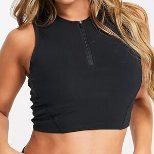 NEW Nike Dri Fit Tight Fit Training Sports Cropped Tank Black Size XXL
